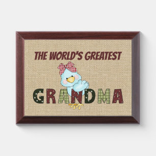 the world's greatest Grandma Award Plaque