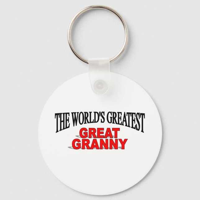 The World's Greatest Great Granny Keychain (Front)