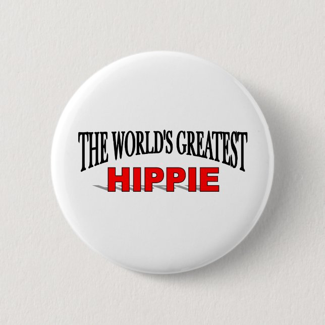 The World's Greatest Hippie Pinback Button (Front)