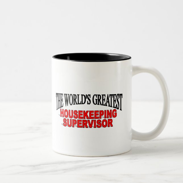 The World's Greatest Housekeeping Supervisor Two-Tone Coffee Mug (Right)