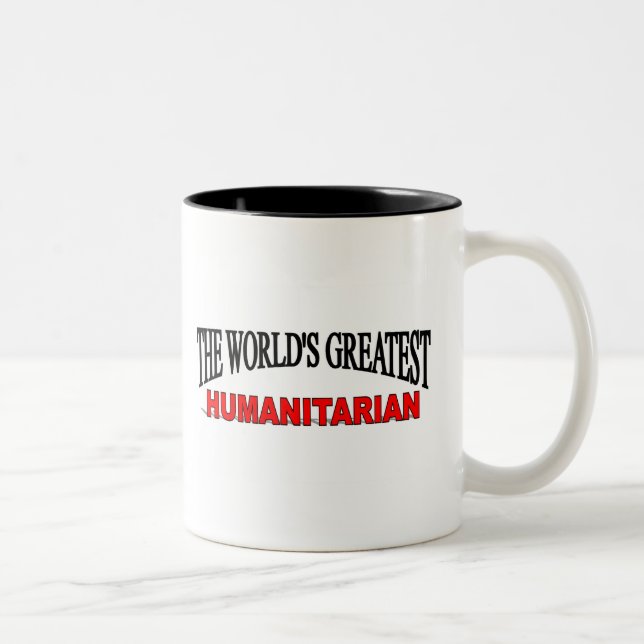 The World's Greatest Humanitarian Two-Tone Coffee Mug (Right)