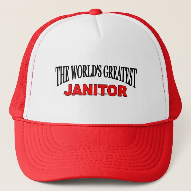 The World's Greatest Janitor Trucker Hat (Front)