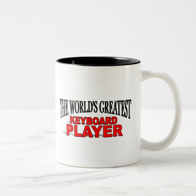 The World's Greatest Keyboard Player Two-Tone Coffee Mug (Right)