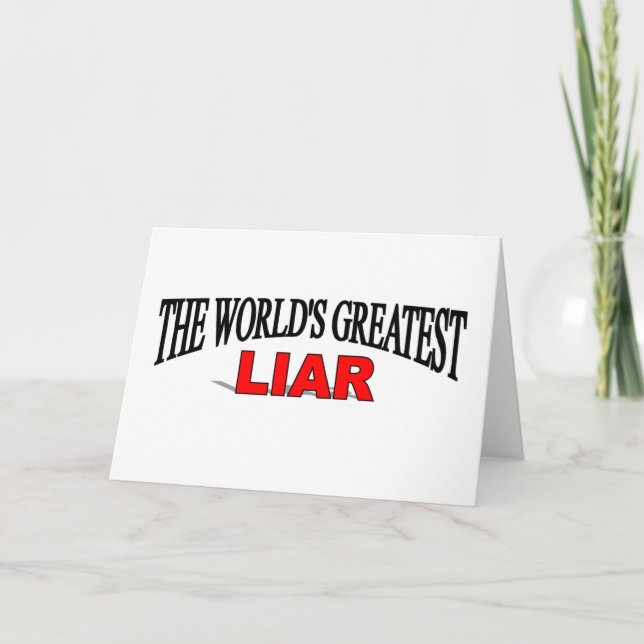 The World's Greatest Liar Card (Front)