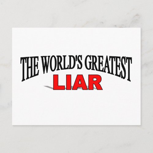 The Worlds Greatest Liar Postcard