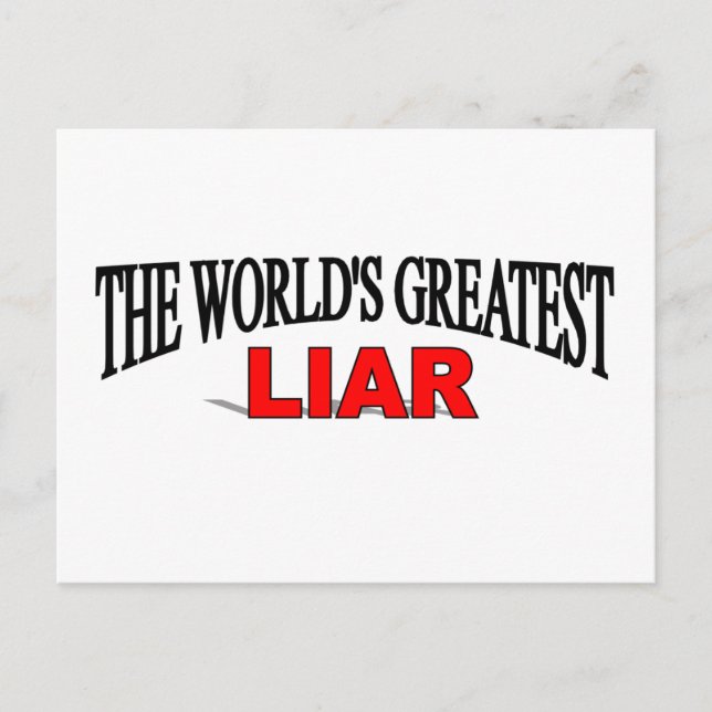 The World's Greatest Liar Postcard (Front)