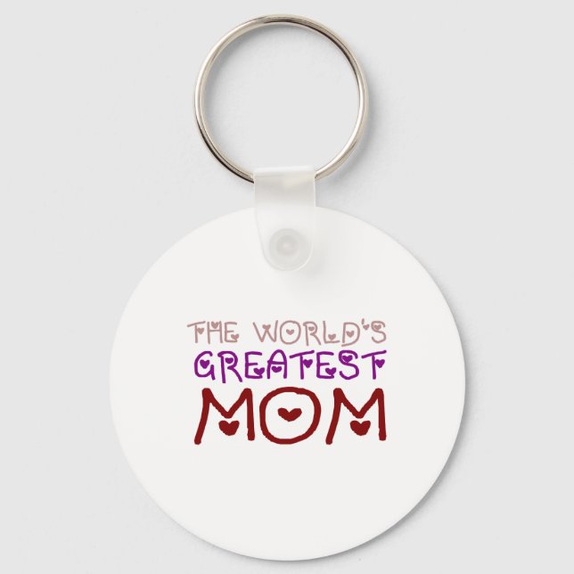 The World's Greatest Mom (Mother's Day & Birthday) Keychain (Front)
