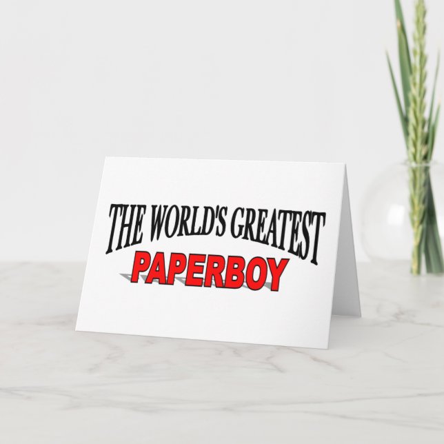 The World's Greatest Paperboy Card (Front)