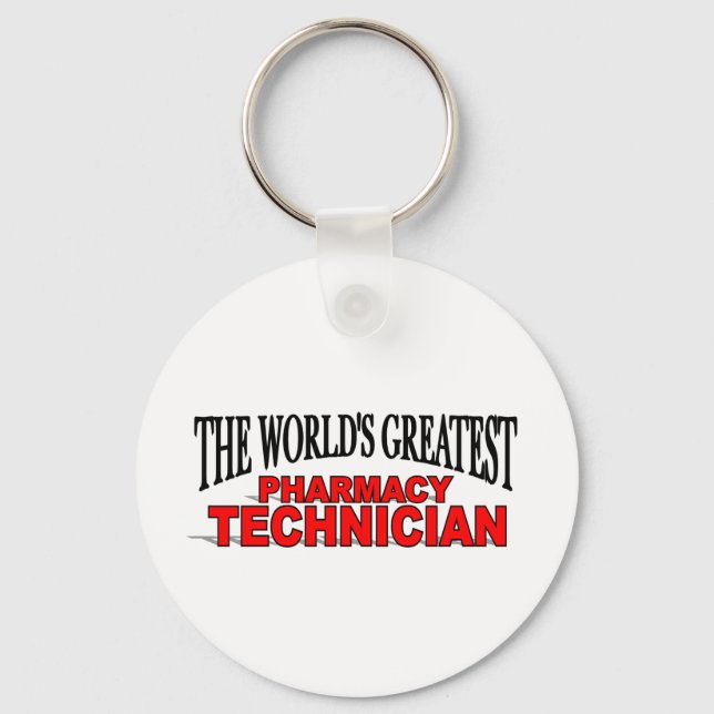The World's Greatest Pharmacy Technician Keychain (Front)