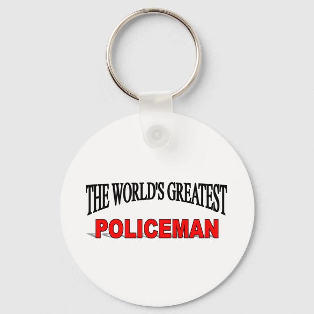 The World's Greatest Policeman Keychain (Front)