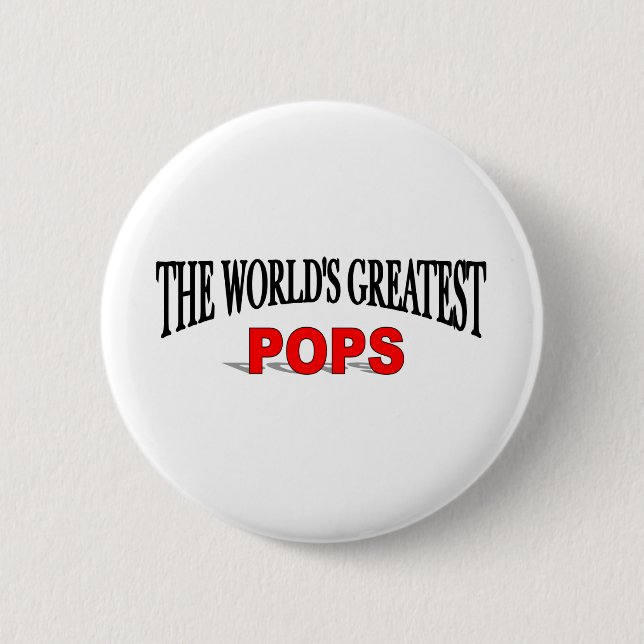 The World's Greatest Pops Pinback Button (Front)