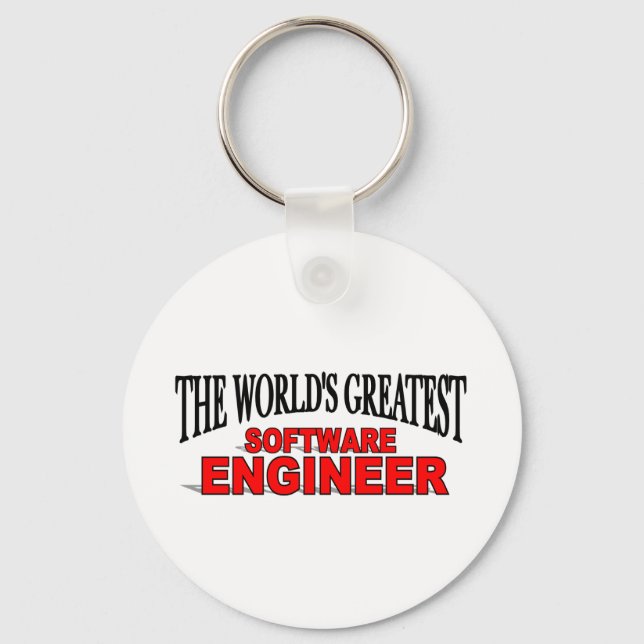 The World's Greatest Software Engineer Keychain (Front)