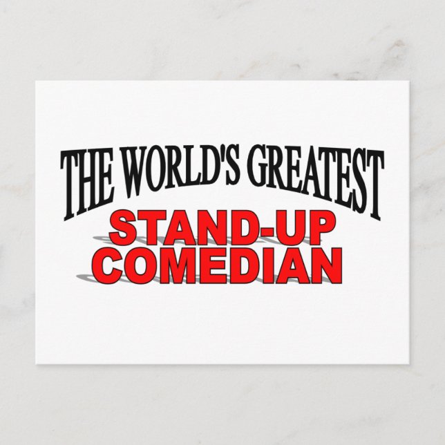 The World's Greatest Stand-up Comedian Postcard (Front)