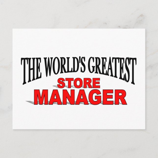 The World's Greatest Store Manager Postcard (Front)
