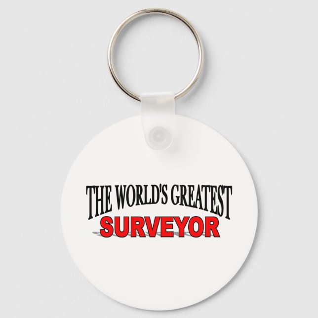 The World's Greatest Surveyor Keychain (Front)