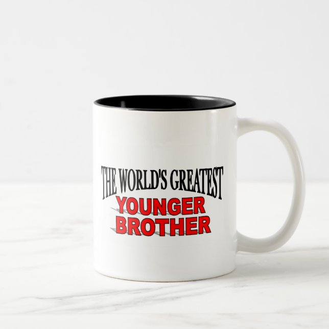 The World's Greatest Younger Brother Two-Tone Coffee Mug (Right)