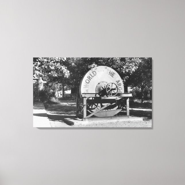 The Worlds Largest Grindstone Buffalo Ranch Canvas Print (Front)