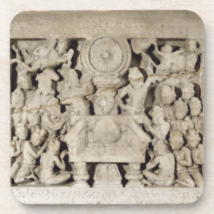 The worship of the Buddhist symbols, Amaravati (li Beverage Coaster