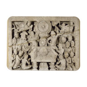 The worship of the Buddhist symbols, Amaravati (li Magnet