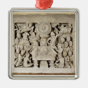 The worship of the Buddhist symbols, Amaravati (li Metal Ornament