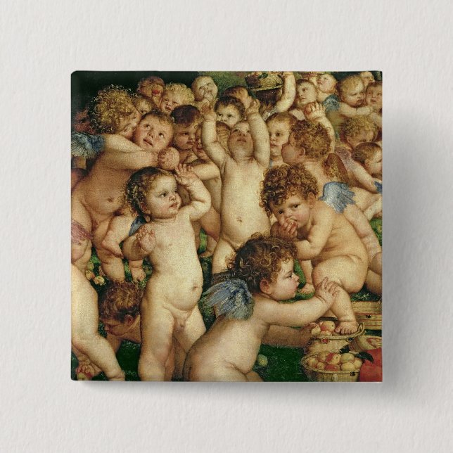 The Worship of Venus, 1519 Pinback Button (Front)