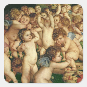 The Worship of Venus, 1519 Square Sticker