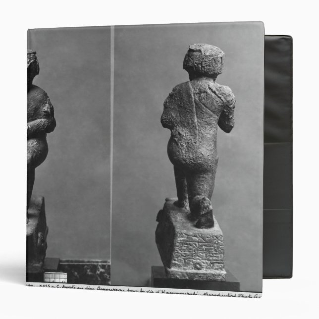 The worshipper from Larsa, front and back view 3 Ring Binder (Front/Inside)