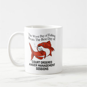 the worst day of fishing beats the best day of cou coffee mug