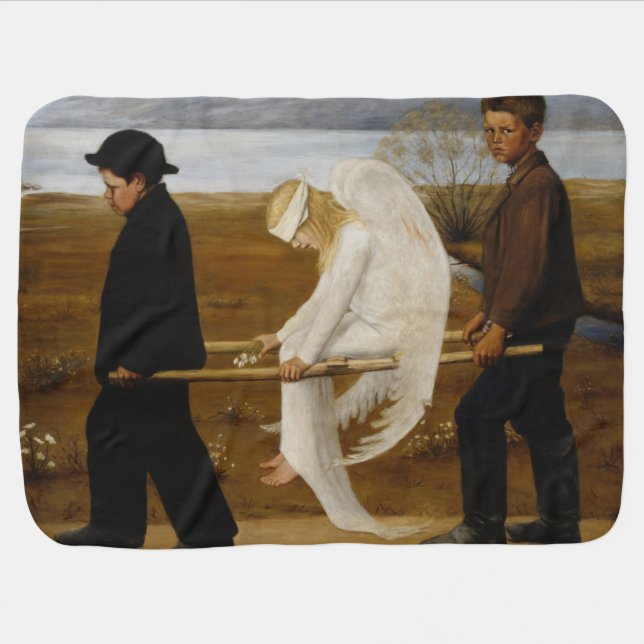 The Wounded Angel Baby Blanket (Horizontal)