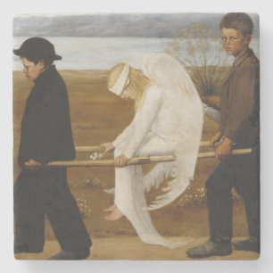 The Wounded Angel (by Hugo Simberg) Stone Coaster