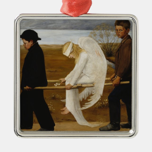 The Wounded Angel Metal Ornament (Front)