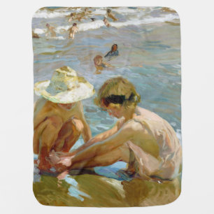 The wounded foot painting by Joaquin Sorolla Baby Blanket