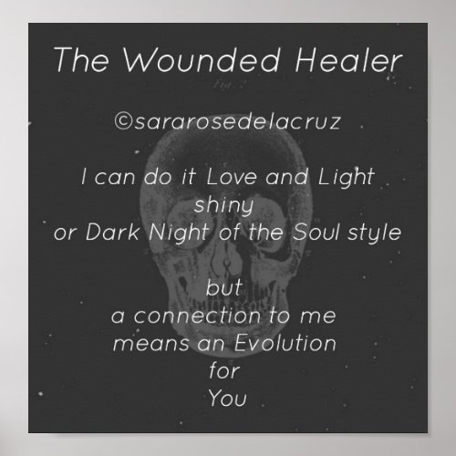 The Wounded Healer  Original Poem  SRD Poster