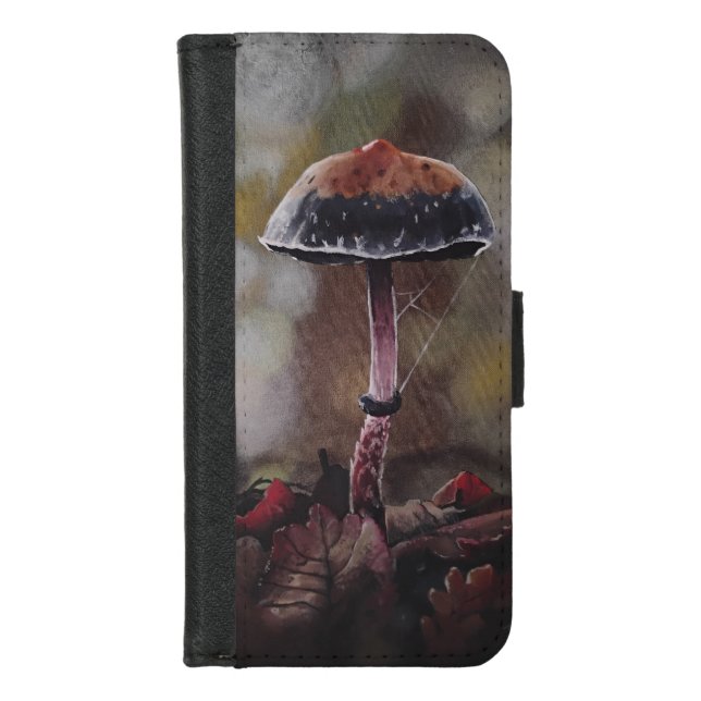 The Wounded Mushroom Mini iPhone Wallet Case (Front)