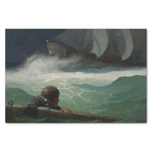 The Wreck of the Covenant by NC Wyeth Tissue Paper