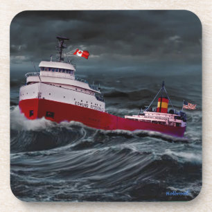 THE WRECK OF THE EDMUND FITZGERALD BEVERAGE COASTER