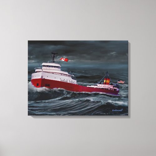 THE WRECK OF THE EDMUND FITZGERALD CANVAS PRINT