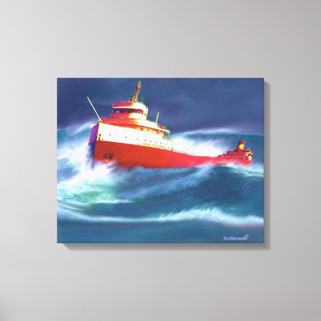 THE WRECK OF THE EDMUND FITZGERALD CANVAS PRINT (Front)