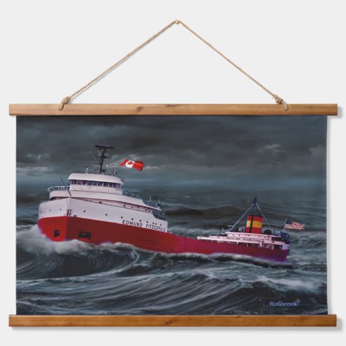 THE WRECK OF THE EDMUND FITZGERALD HANGING TAPESTRY