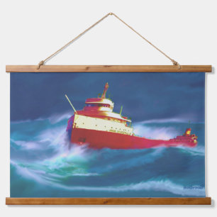 THE WRECK OF THE EDMUND FITZGERALD HANGING TAPESTRY