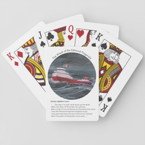 THE WRECK OF THE EDMUND FITZGERALD PLAYING CARDS