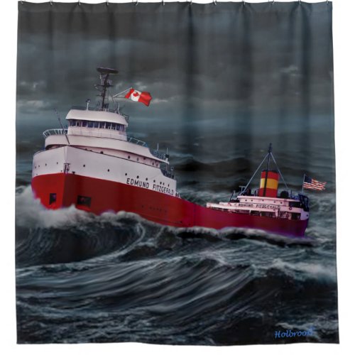 THE WRECK OF THE EDMUND FITZGERALD SHOWER CURTAIN