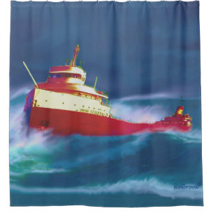 THE WRECK OF THE EDMUND FITZGERALD SHOWER CURTAIN