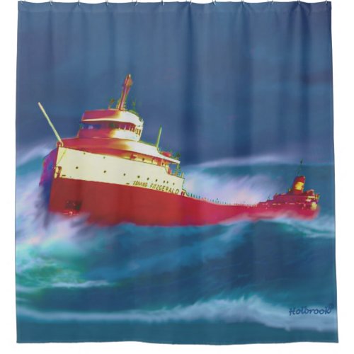  THE WRECK OF THE EDMUND FITZGERALD SHOWER CURTAIN