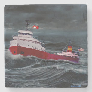 THE WRECK OF THE EDMUND FITZGERALD STONE COASTER