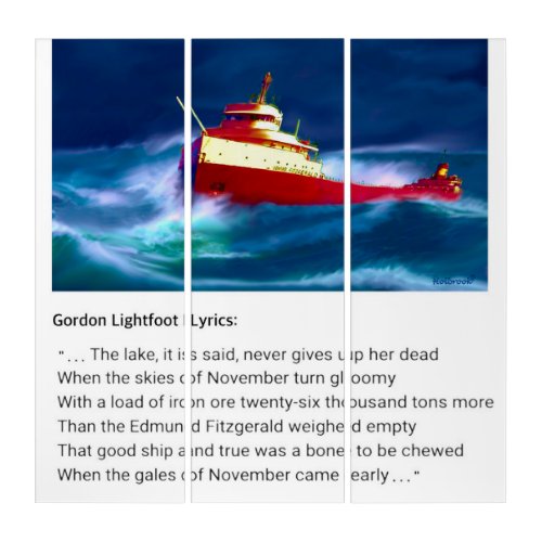 THE WRECK OF THE EDMUND FITZGERALD TRIPTYCH