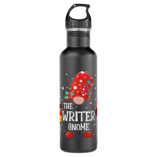 The Writer Gnome Matching Family Christmas Gnome P Stainless Steel Water Bottle