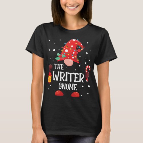 The Writer Gnome Matching Family Christmas Gnome P T_Shirt