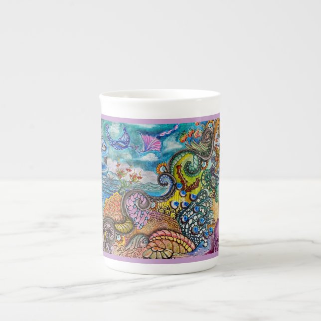 The Writer in Wonderland Bone China Mug (Front)