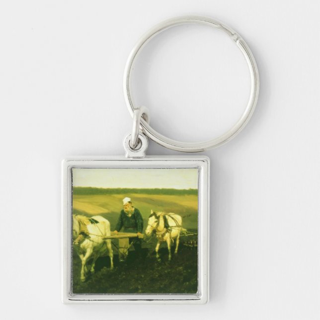 The writer Lev Nikolaevich Tolstoy Keychain (Front)